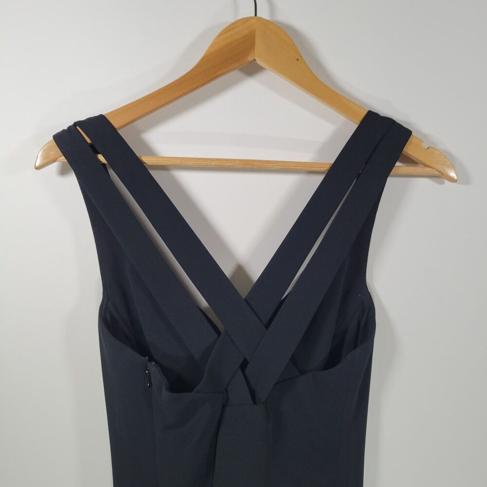 GILLIAN Black Sleeveless Mini Dress Size 10 LBD Strappy Sweetheart Fit and Flare - Picture 6 of 9